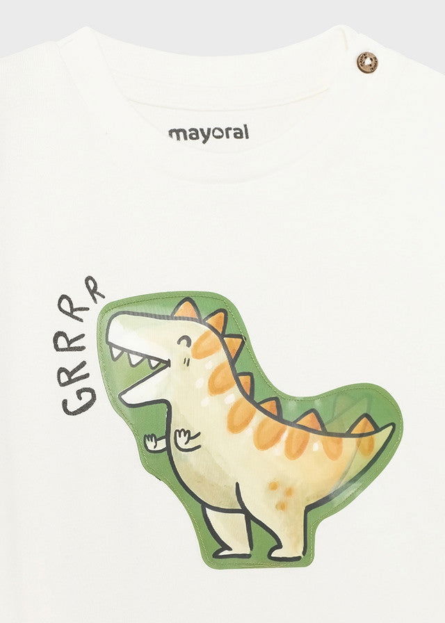 Mayoral 1028-15 Koszulka z aplikacją chłopiec kolor śmietanka -  - #tag1# - #tag2# - #tag3# - #tag4#