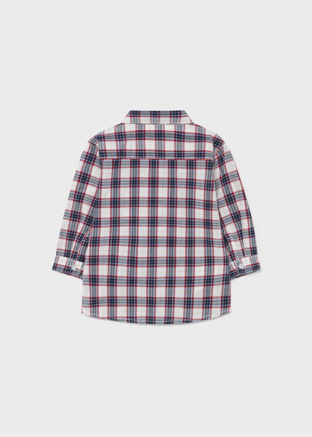 Mayoral 11-02145-056 Koszula w kratkę dla chłopca 2145-56 czerwony -  - #tag1# - #tag2# - #tag3# - #tag4#