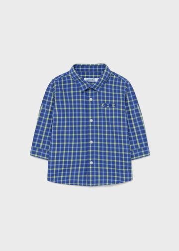 Mayoral 11-02145-057 Koszula w kratkę dla chłopca 2145-57 niebieski -  - #tag1# - #tag2# - #tag3# - #tag4#