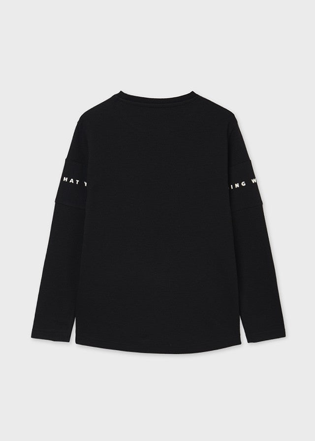 Mayoral 11-07010-010 Koszulka długi rękaw dla chłopaka 7010-10 Czarny -  - #tag1# - #tag2# - #tag3# - #tag4#