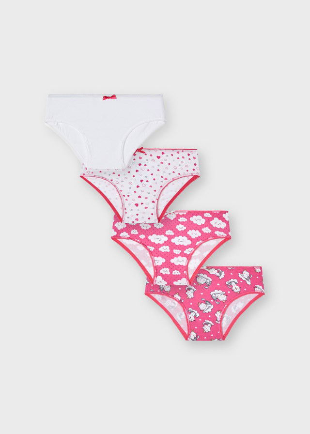 Mayoral 11-10122-066 Zestaw 4 pary majtek dla dziewczynki 10122-66 fuksja -  - #tag1# - #tag2# - #tag3# - #tag4#