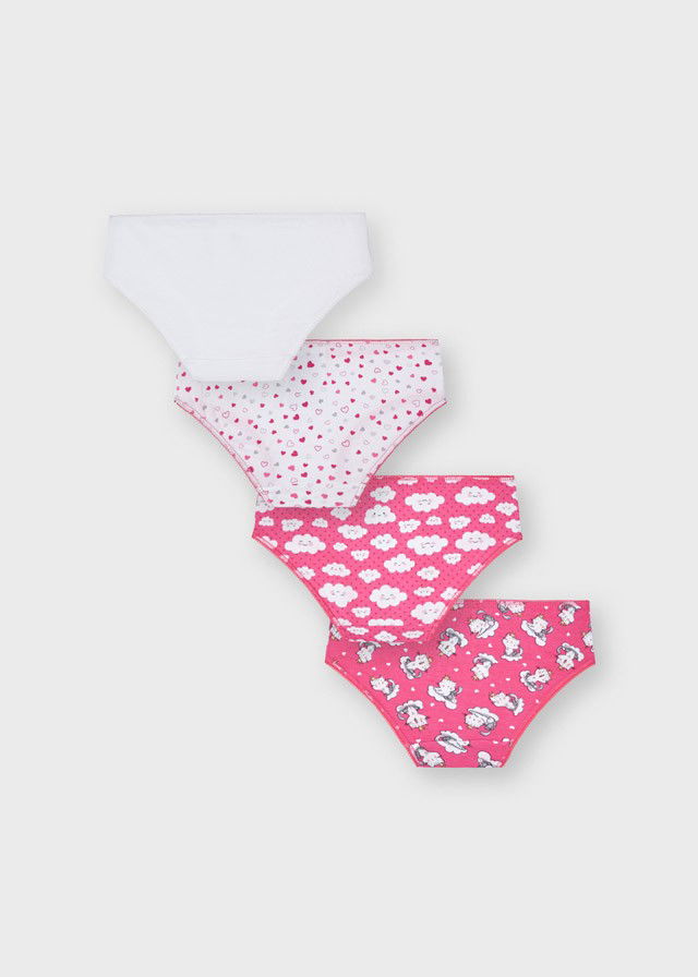 Mayoral 11-10122-066 Zestaw 4 pary majtek dla dziewczynki 10122-66 fuksja -  - #tag1# - #tag2# - #tag3# - #tag4#