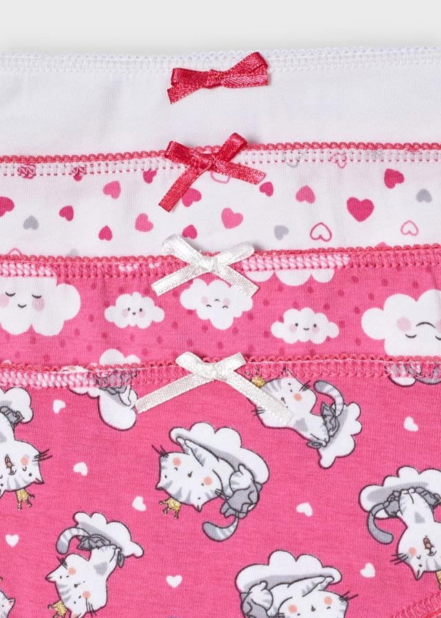 Mayoral 11-10122-066 Zestaw 4 pary majtek dla dziewczynki 10122-66 fuksja -  - #tag1# - #tag2# - #tag3# - #tag4#