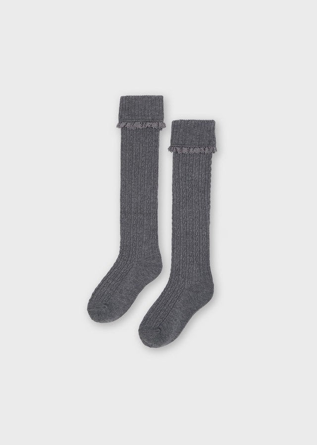 Mayoral 11-10139-034 Skarpety dla dziewczynki 10139-34 stal -  - #tag1# - #tag2# - #tag3# - #tag4#