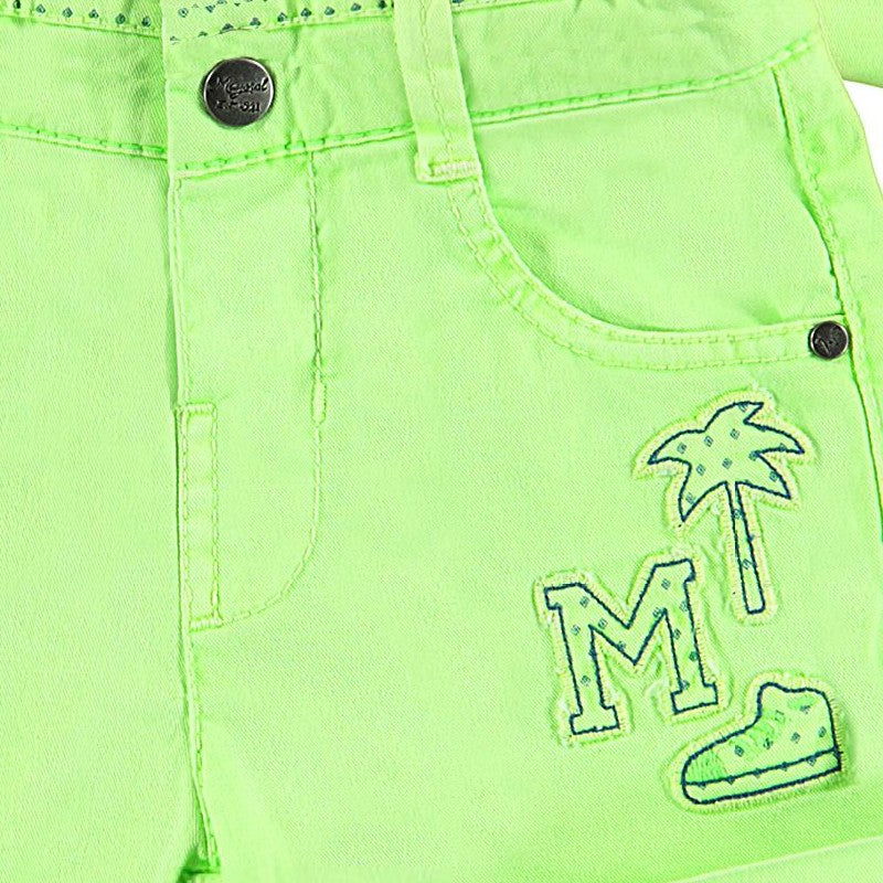 Mayoral 1250-50 Bermudy 5 kieszeni aplikacje  kolor Kwaśny -  - #tag1# - #tag2# - #tag3# - #tag4#