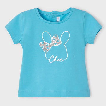 Mayoral 22-00105-047 Koszulka z krótkim rękawem dziewczynka 105-47 turkus -  - #tag1# - #tag2# - #tag3# - #tag4#