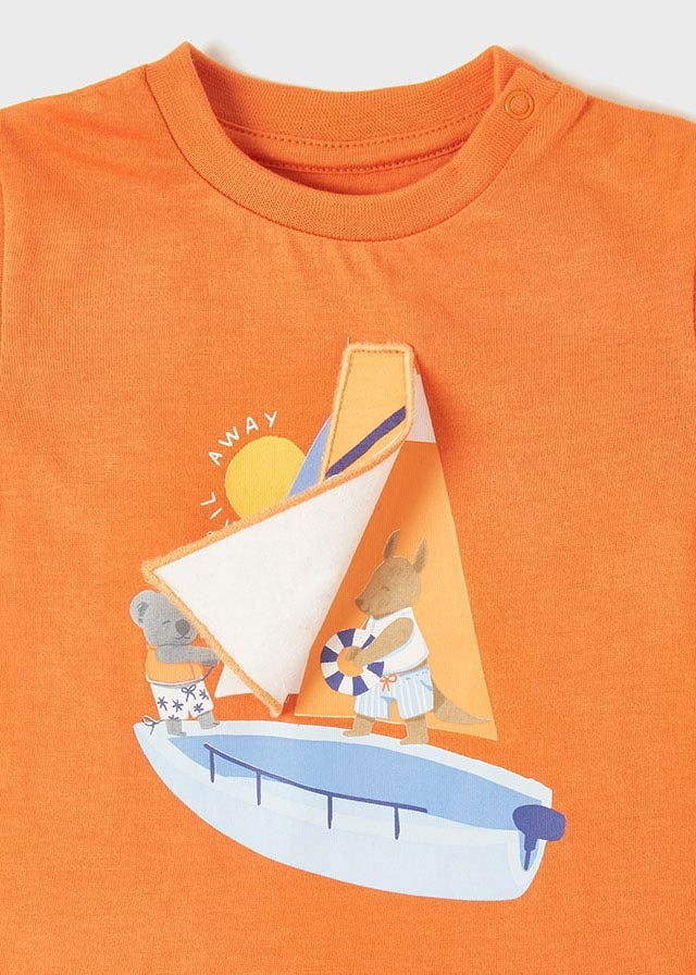 Mayoral 22-01007-048 Koszulka z krótkim rękawem chłopiec 1007-48 glina -  - #tag1# - #tag2# - #tag3# - #tag4#