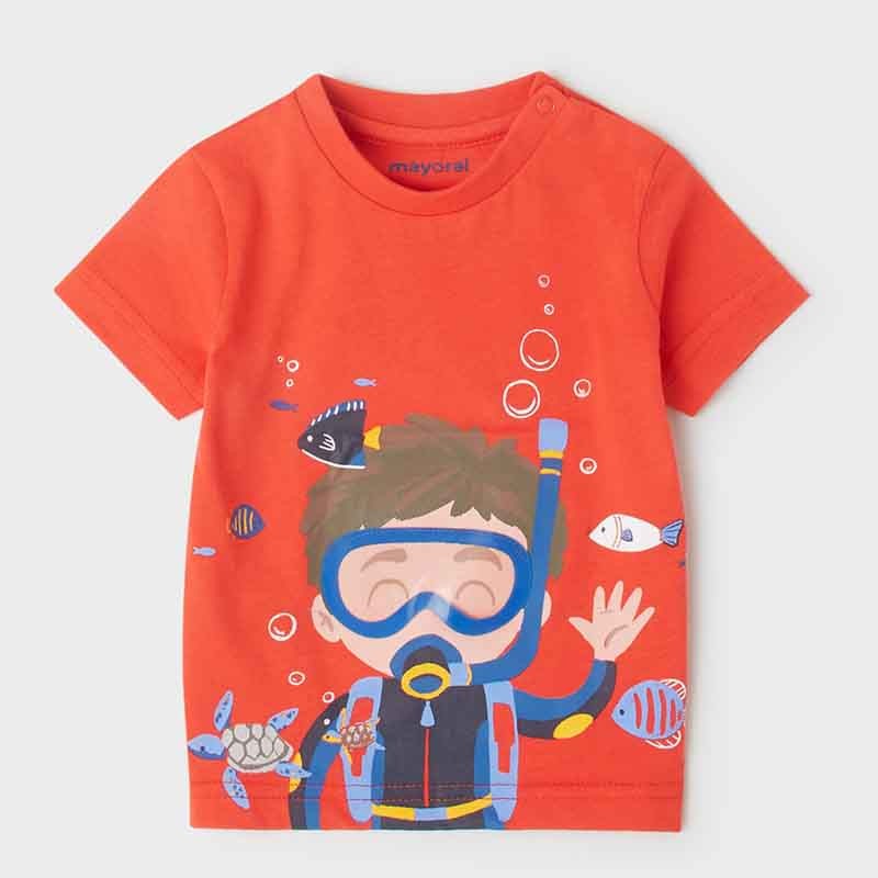 Mayoral 22-01010-085 Koszulka z krótkim rękawem chłopiec 1010-85 arbuzowy -  - #tag1# - #tag2# - #tag3# - #tag4#