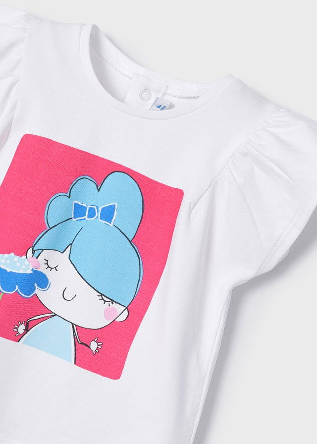 Mayoral 22-01023-059 Koszulka z krótkim rękawem dziewczynka 1023-59 fuksja -  - #tag1# - #tag2# - #tag3# - #tag4#