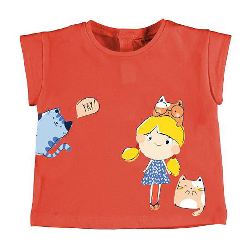 Mayoral 22-01025-039 Koszulka z krótkim rękawem dziewczynka 1025-39 klementynka -  - #tag1# - #tag2# - #tag3# - #tag4#