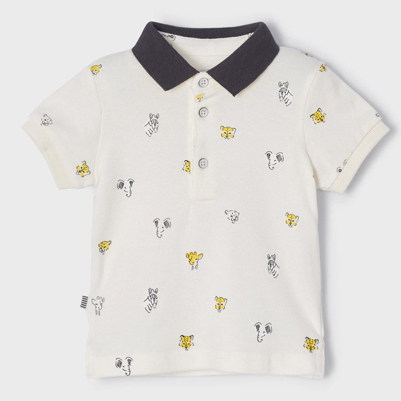 Mayoral 22-01108-034 Polo z krótkim rękawem chłopiec 1108-34 kremowy -  - #tag1# - #tag2# - #tag3# - #tag4#