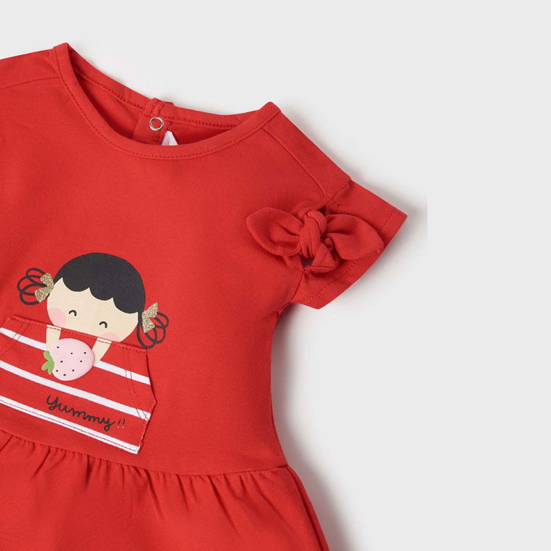 Mayoral 22-01877-035 Sukienka bawełniana dziewczynka 1877-35 red -  - #tag1# - #tag2# - #tag3# - #tag4#