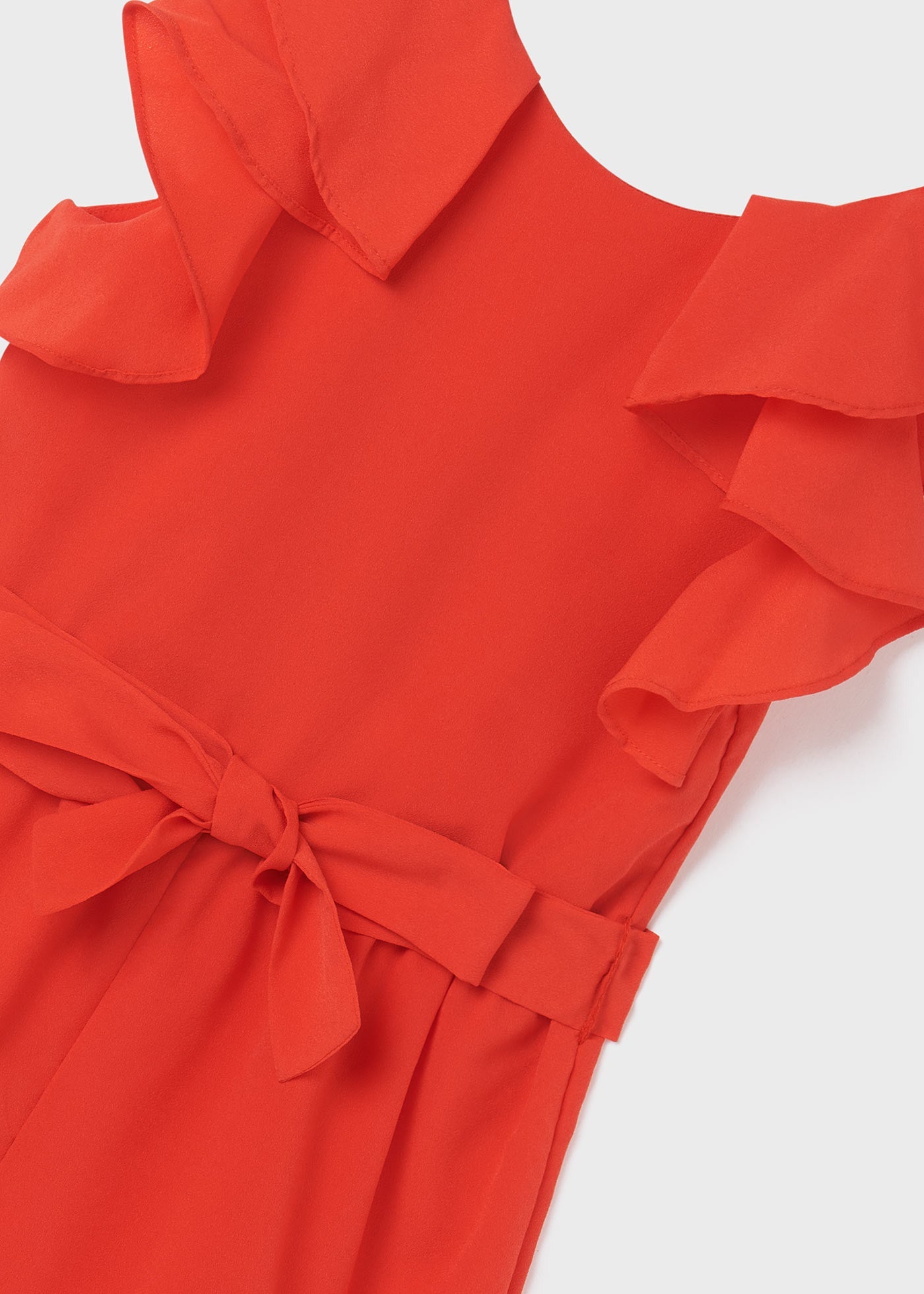 Mayoral 22-06824-034 Kombinezon z falbanką dziewczęcy 6824-34 karminowy -  - #tag1# - #tag2# - #tag3# - #tag4#