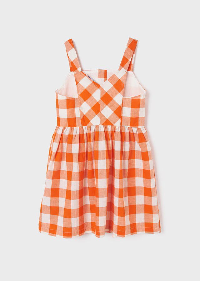 Mayoral 22-06969-044 Sukienka w kratkę dziewczynka 6969-44 klementyna -  - #tag1# - #tag2# - #tag3# - #tag4#