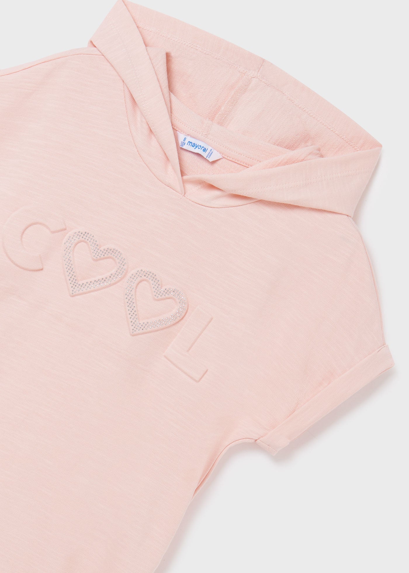 Mayoral 22-06984-030 Sukienka z kapturem dziewczynka 6984-30 nude -  - #tag1# - #tag2# - #tag3# - #tag4#