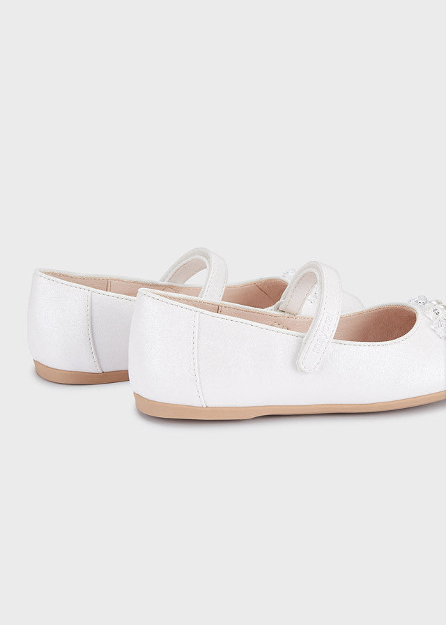 Mayoral 43437-87 Baleriny z koralikami dziewczynka kolor whitemetal -  - #tag1# - #tag2# - #tag3# - #tag4#