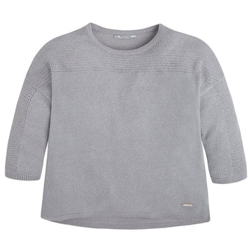 Mayoral 6310-59 Sweter trykot ażurowy kolor Posrebrzan -  - #tag1# - #tag2# - #tag3# - #tag4#