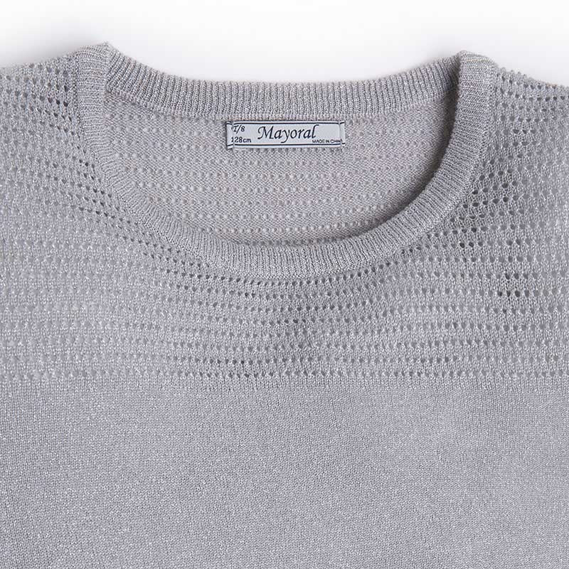 Mayoral 6310-59 Sweter trykot ażurowy kolor Posrebrzan -  - #tag1# - #tag2# - #tag3# - #tag4#