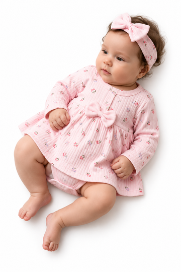 Body z opaską dziewczynka róż Adin 4110-30926-40