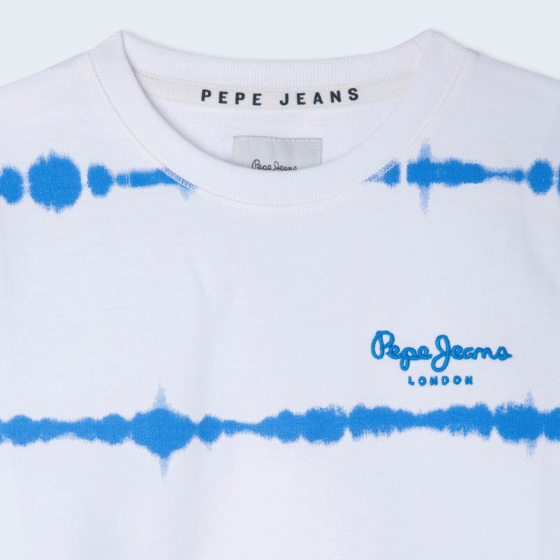 Pepe Jeans Bluza EDGAR junior chłopak PB581402-516 biały/niebieski -  - #tag1# - #tag2# - #tag3# - #tag4#