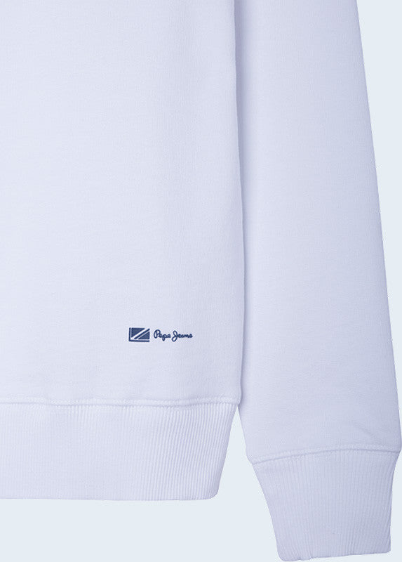 Pepe Jeans Bluza z kapturem ETHAN junior chłopak PB581419-800 biały -  - #tag1# - #tag2# - #tag3# - #tag4#