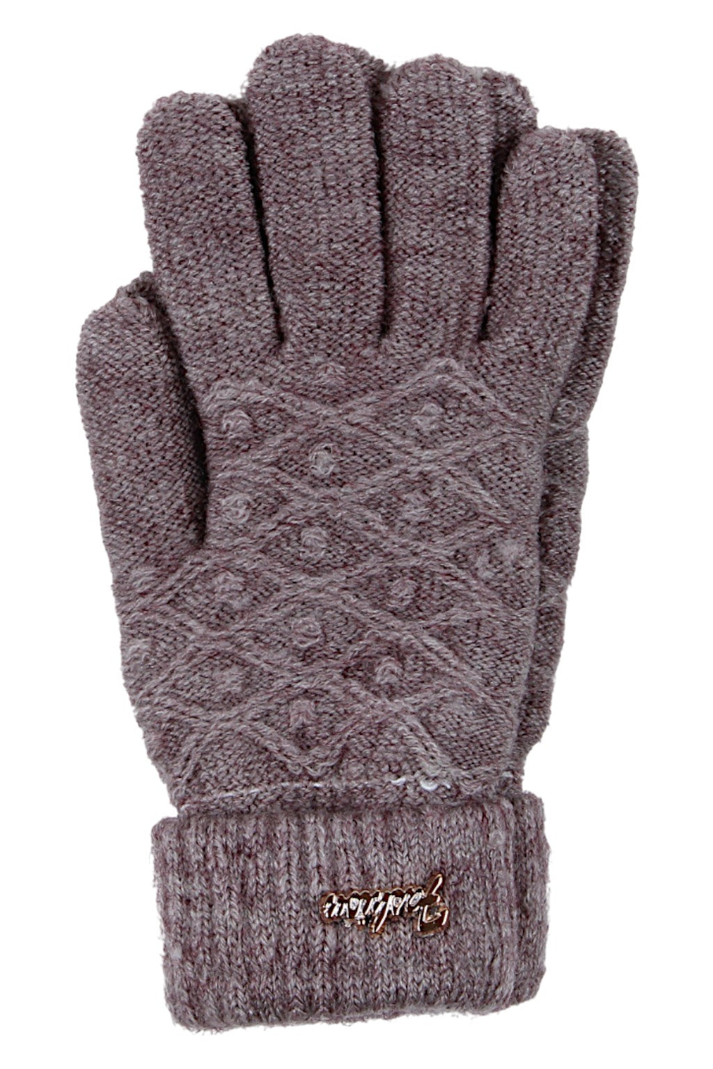 Rękawiczki dziewczęce brązowe Euro Gloves B-84-91025-4