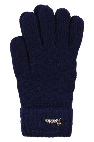 Rękawiczki dziewczęce granatowe Euro Gloves B-84-91025-23
