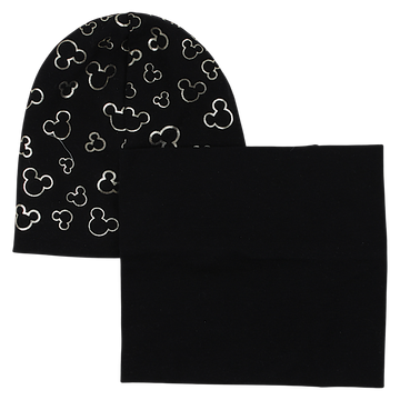 Czapka Z Kominem dziewczynka czarny capk29.27.9.23