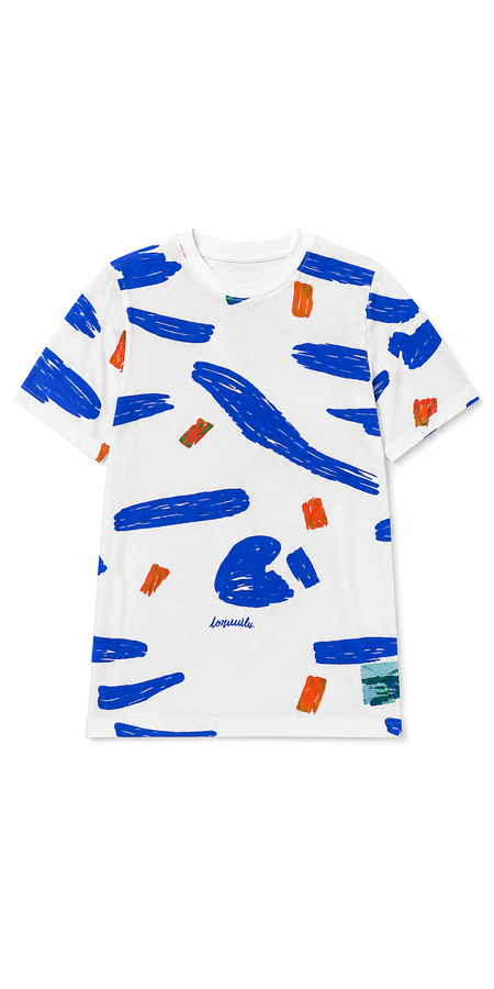 T-shirt z nadrukiem chłopięcy morski Despacito 6066-29526