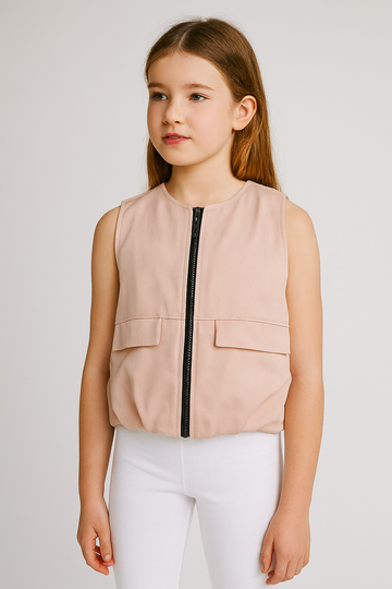 Kamizelka bombka dziewczęca różowa Mała Mi 995-15725-40