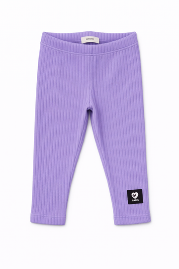 Getry prążkowane bawełniane dziewczęce fioletowe Breeze 22715-3326-20