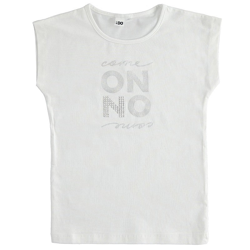 iDO 44496 Koszulka z krótkim rękawem dla dziewczynki kolor biały -  - #tag1# - #tag2# - #tag3# - #tag4#