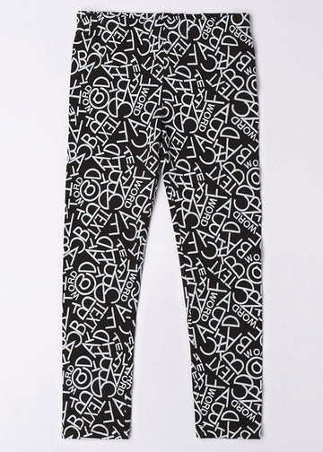 iDO 46536-6VP4 Leginsy z nadrukiem dziewczynka kolor Czarny -  - #tag1# - #tag2# - #tag3# - #tag4#