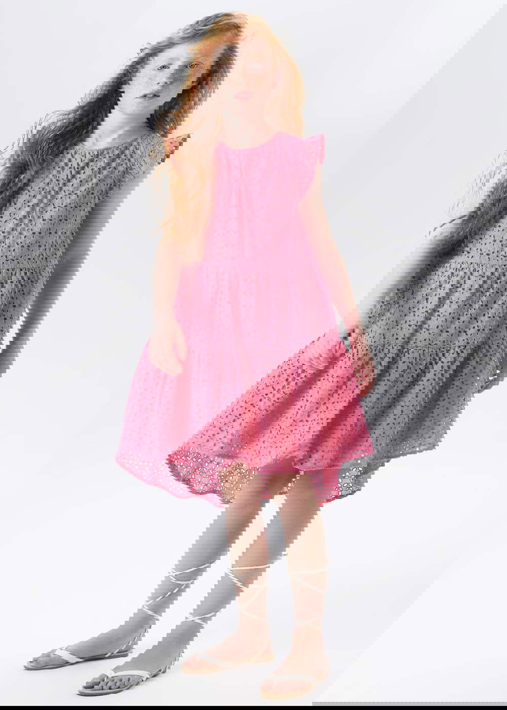 iDO 46881-2424 Sukienka bawełniana dziewczynka kolor róż -  - #tag1# - #tag2# - #tag3# - #tag4#