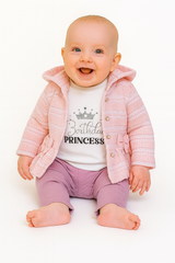 Komplet ze sweterkiem dziewczęcy morela Arif Baby 1020-16725