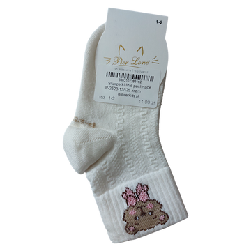 Skarpetki Miś Pachnące Dziewczęce Kremowe Pier Lone P-2523-13525