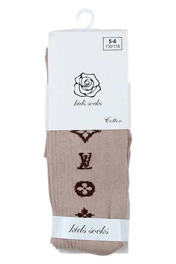 Rajstopy wzorek dziewczęce beż Pier Lone Pl-1753-291025