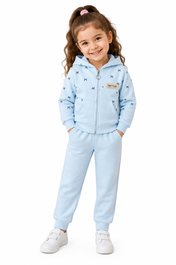 Dres rozsuwany ocieplany dziewczynka niebieski Walenti W-3590-151026-35