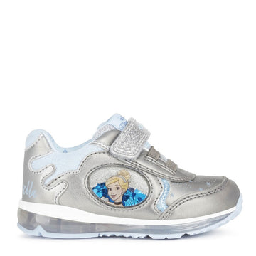 Girls' sneakers Geox B1685B-000NF-C1009 silver color