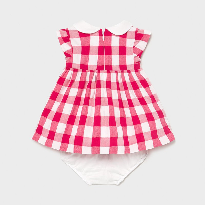 Checkered dress for girls Mayoral 1833-60 pink