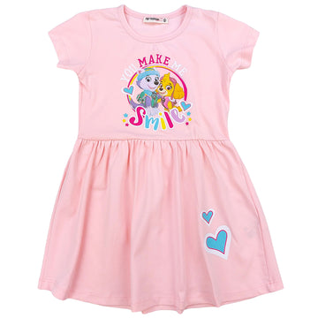 Sukienka Bawełniana dziewczynka róż 7481-24624 GKMOD