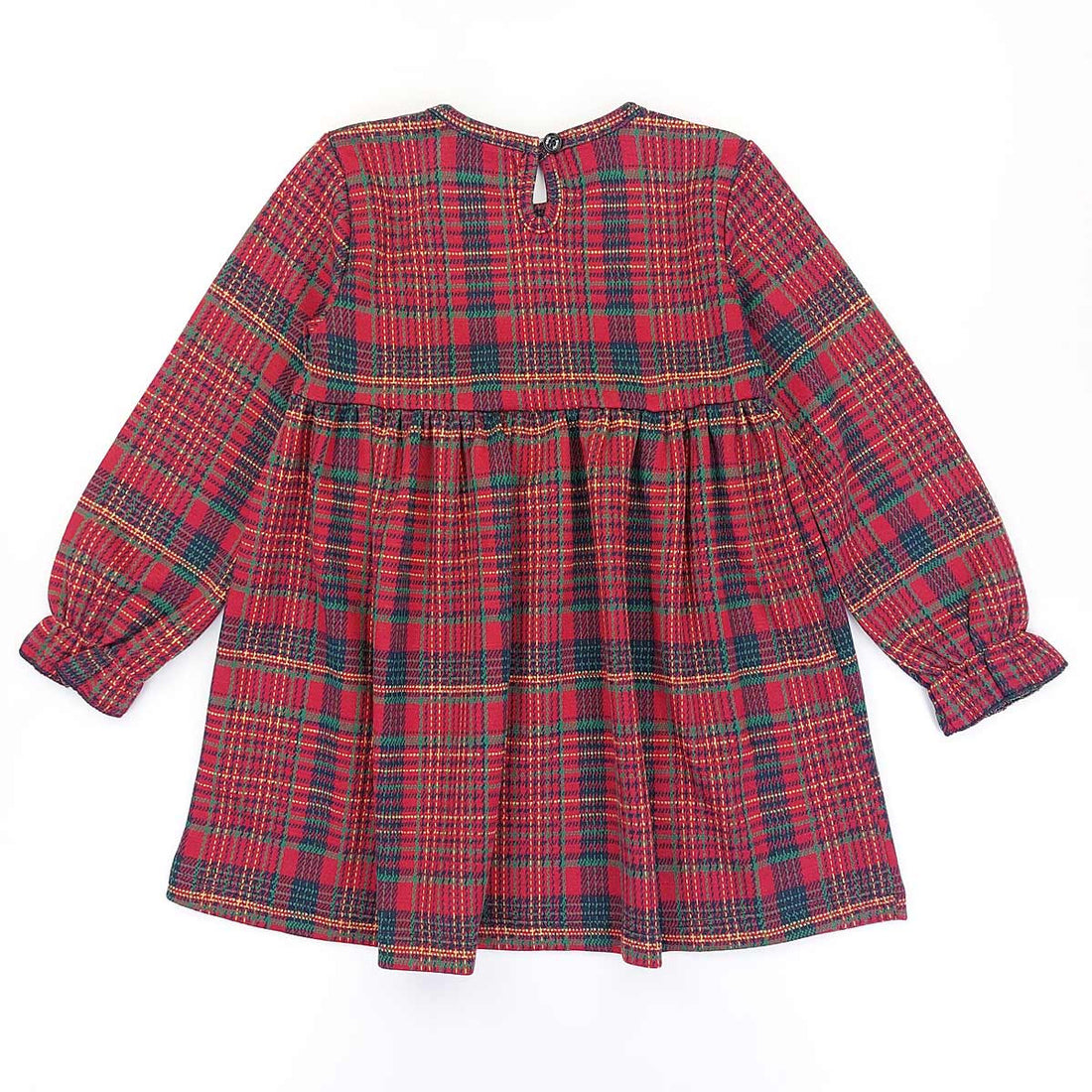 Elegant Checkered Dress Girl Red 1584-11223 GKMOD