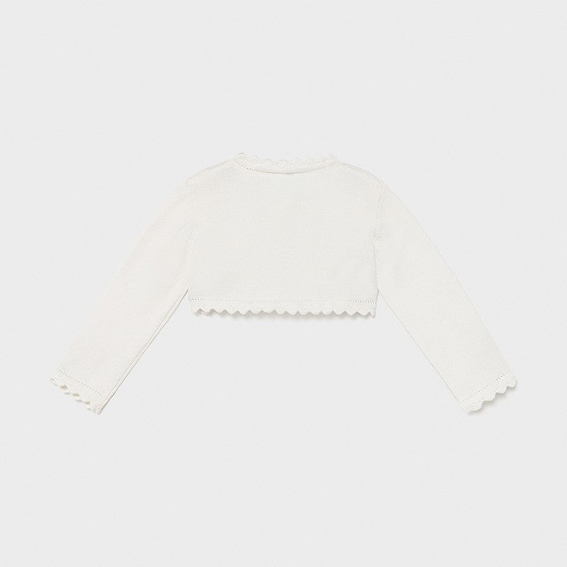 Sweter Bolerko Dla Dziewczynki Mayoral 306-37 Kremowy