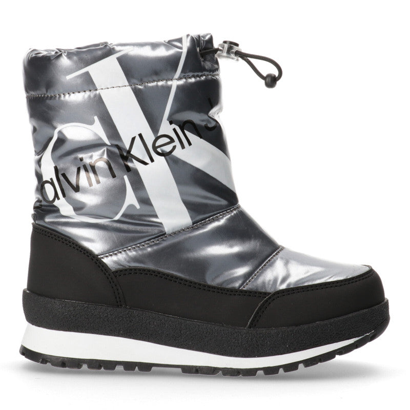 Śniegowce dziewczęce Calvin Klein Jeans V3A6-80310-1240918- kolor srebrny