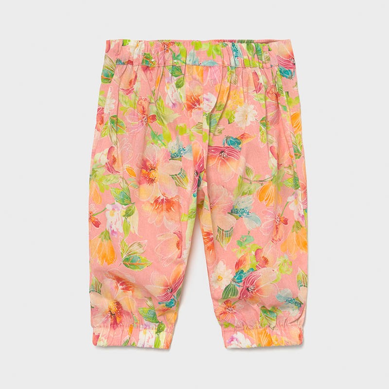 Girls' floral trousers Mayoral 1578-11 Coral