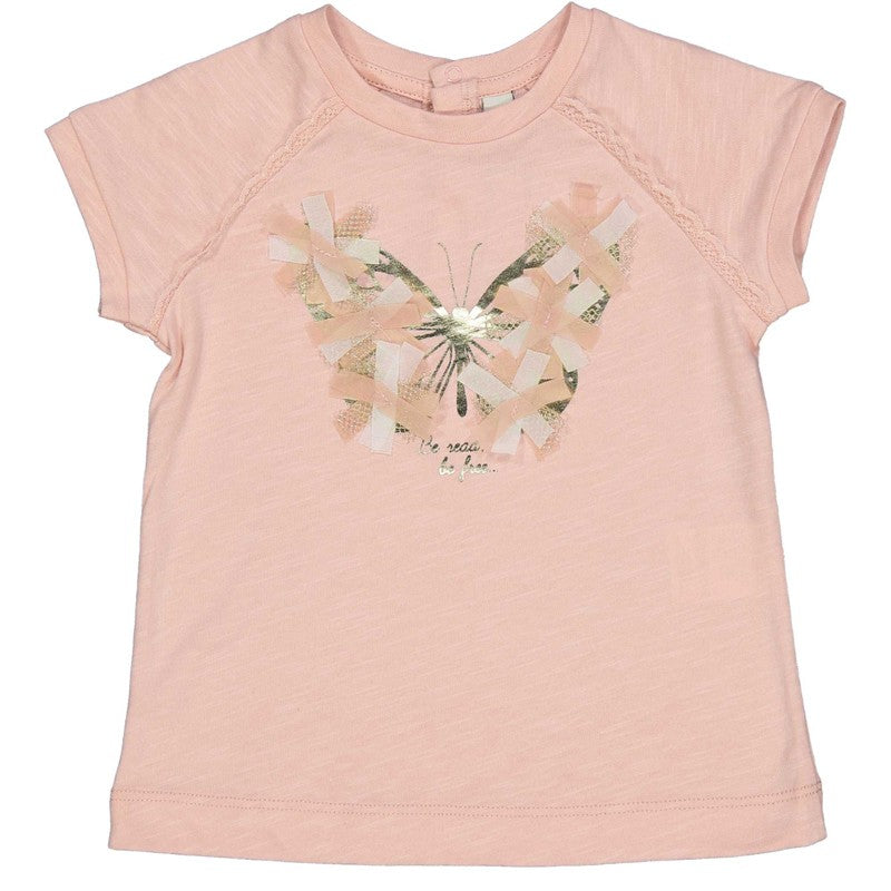 t-shirt z krótkim rękawem dla dziewczyn Birba&Trybeyond 24086-51E kolor jasny róż