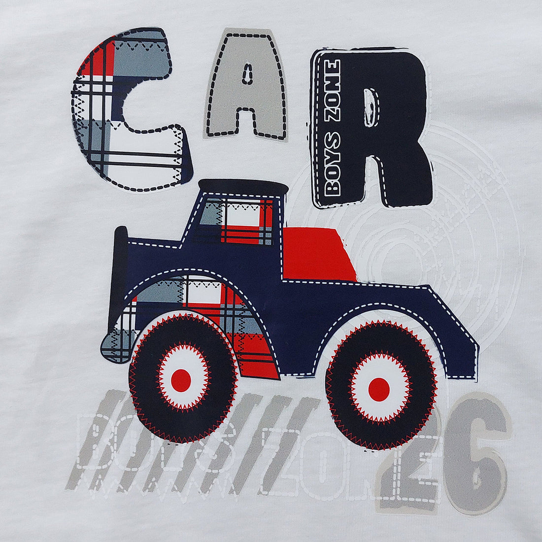 T-Shirt Car chłopak krem 508-9424 GKMOC