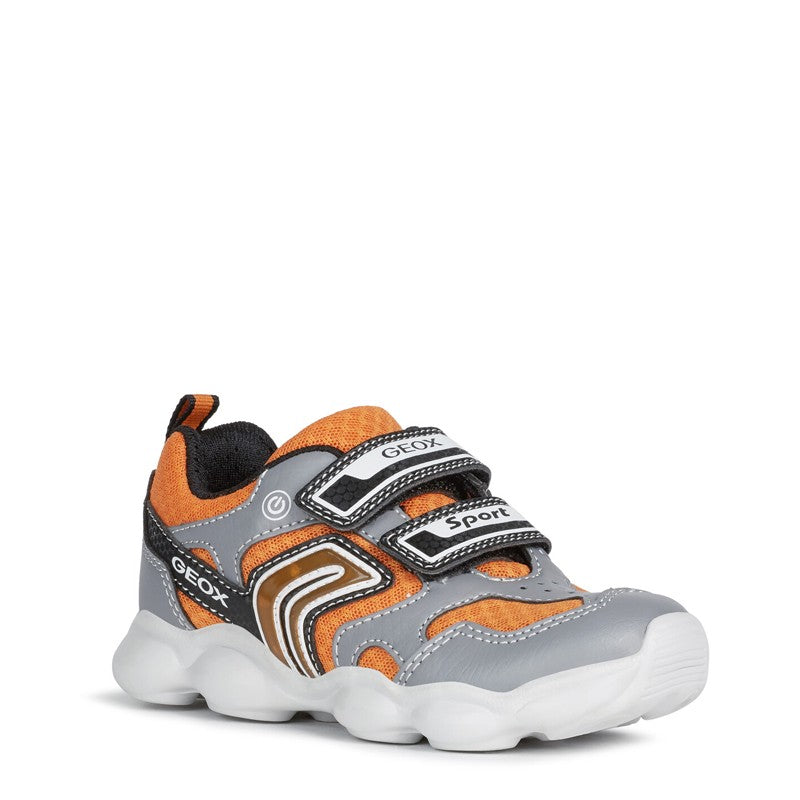 Geox J024BC-014BU-C0036 Boy's Sneakers Gray/Orange