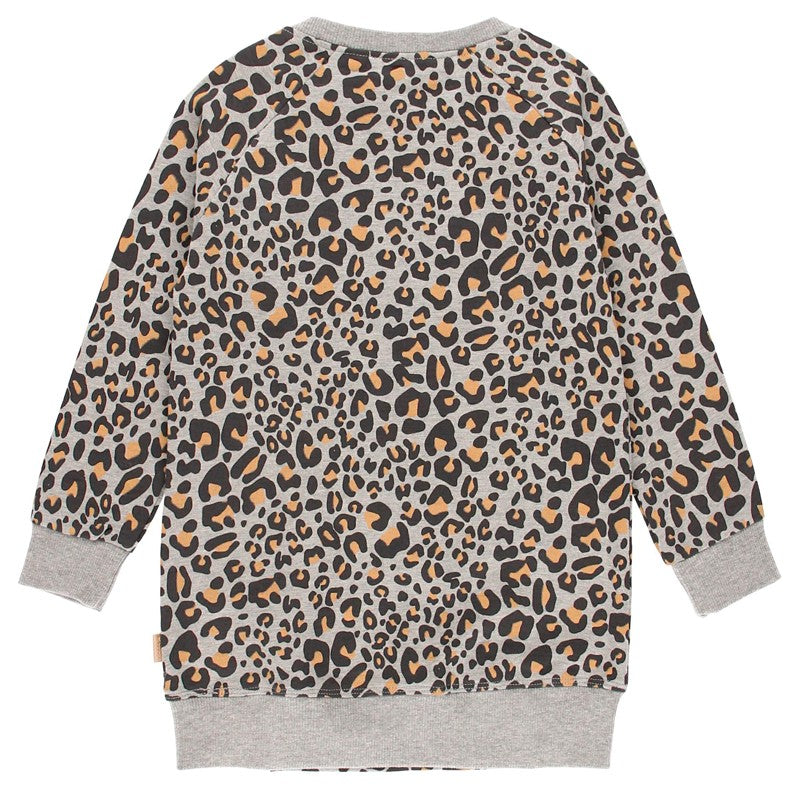 Leopard dress for girls Boboli 441087-9392 color gray