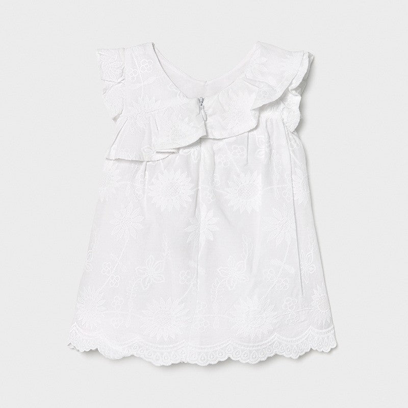 Embroidered dress for girls Mayoral 1990-35 White